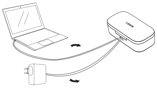 Charging cable layout