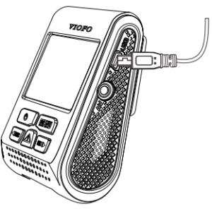 Side view of charger being attached