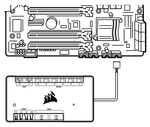 Connecting to motherboard