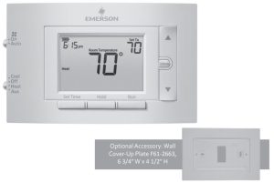 Emerson Heat Pump Thermostat 1F83H-21PR Manual Image