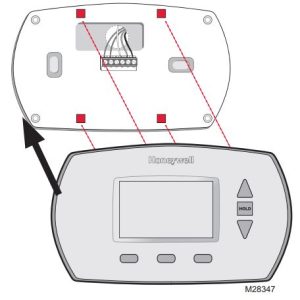 Installaing thermostat onto faceplate