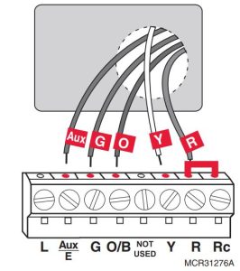Wiring for heat pump