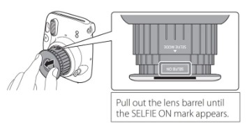 Pulling out the lens
