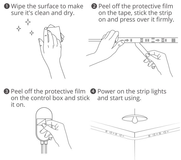 Installing steps 1 to 4