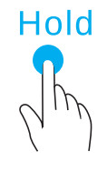 Hold the power icon