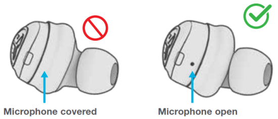 Checking microphone is not covered