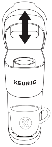 Opening the top of the coffee maker