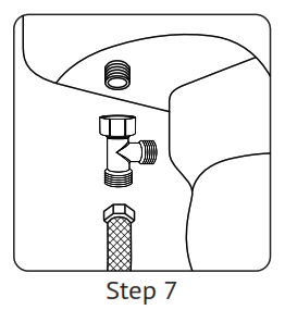 Installing the T-adapter for step 7