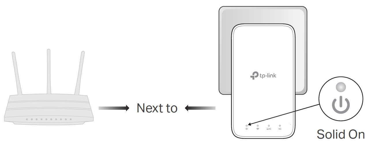 Powering on the WiFi range extender