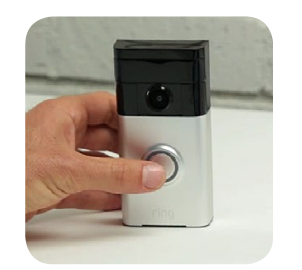 Pushing front button to test video