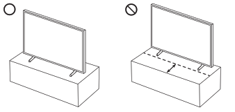 Mounting the TV correctly