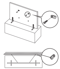 Mounting the smart TV using screws