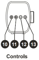 Numbered diagram of side of sound bar