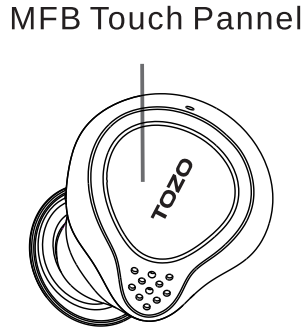 Button side of earbud