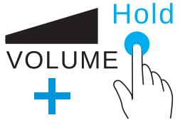 Adjusting the volume with the right earbud