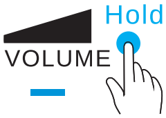 Adjusting the volume using the buttons