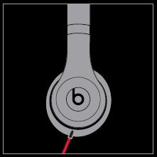 Attaching a wire to the headphones