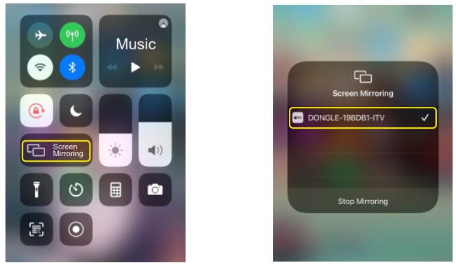 Swipe up on iOS screen