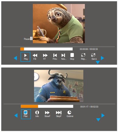 Controling the movie playback