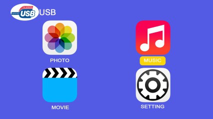 Select music from screen