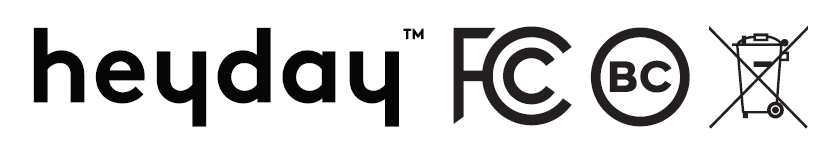 heyday logo and safety logos
