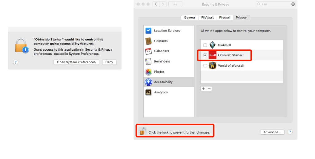 Mac OS startup
