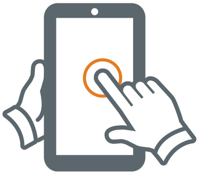 Touching the screen example
