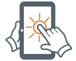 Holding finger down on screen