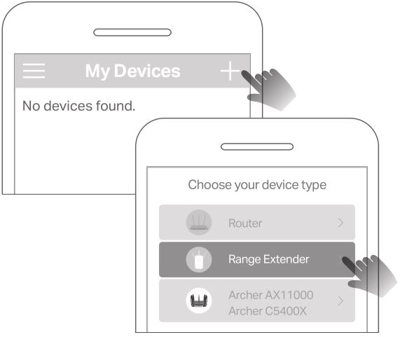 Add range extender button