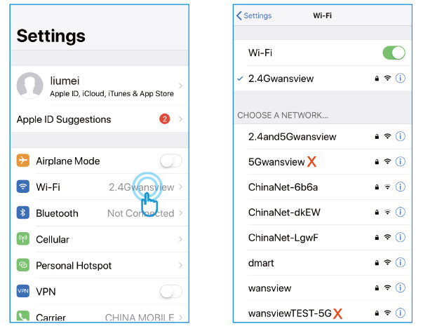 Connecting phone with WiFi