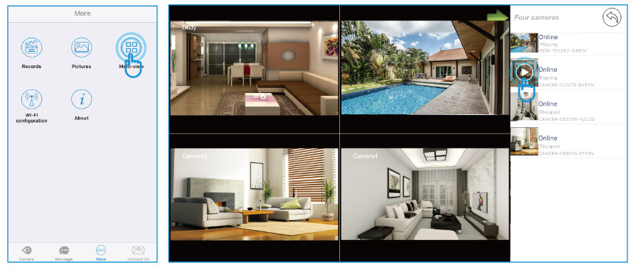 Example of multi-view screens