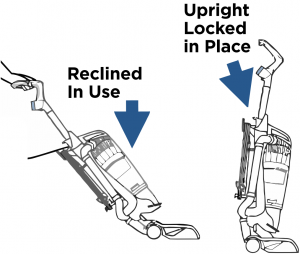 Reclining and locking into place