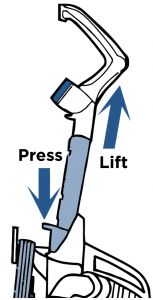 Pressing down then lifting