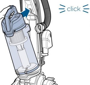 Reattaching the tank and hearing a click