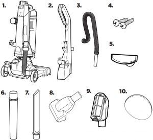Diagram showing what's in the box