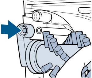 Aligning the brush roll back in