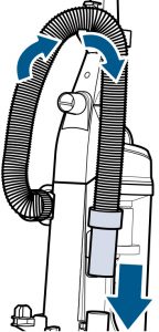 Wrapping the hose around the upper handle