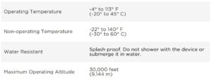 Environment table