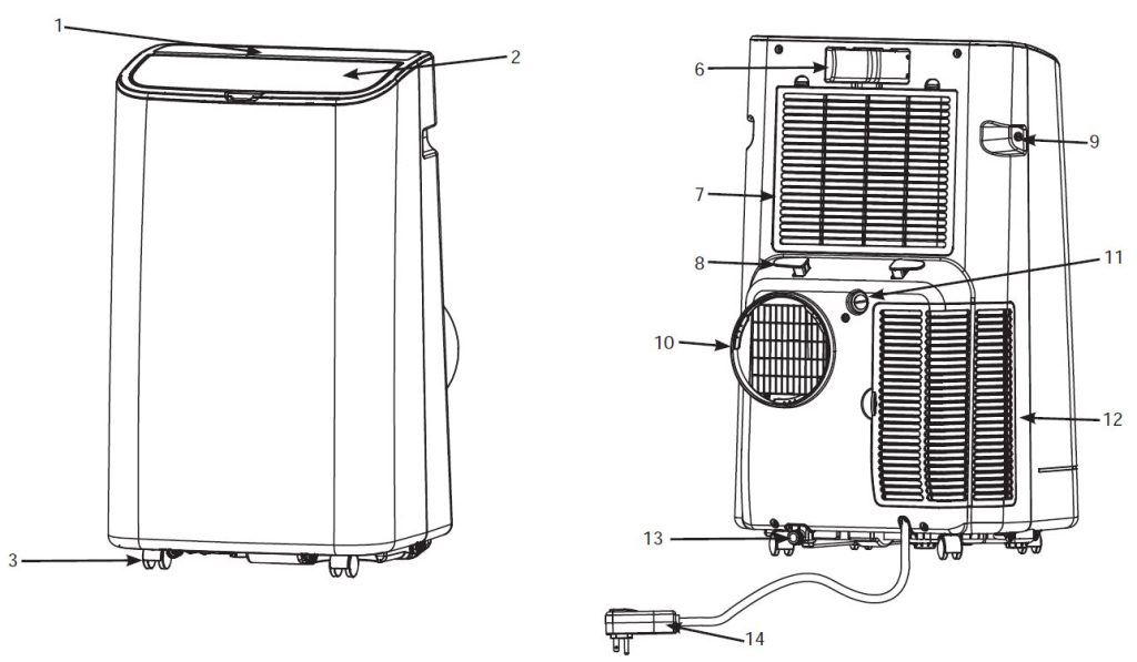Included parts numbered diagram