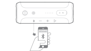Button to press to pair using Bluetooth