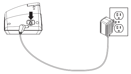 Plugging the device into the power