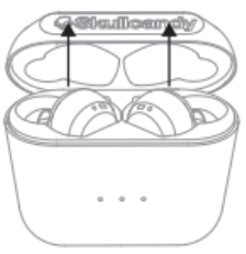 Lifting the pods out of the charging case