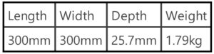 Size and weight of device