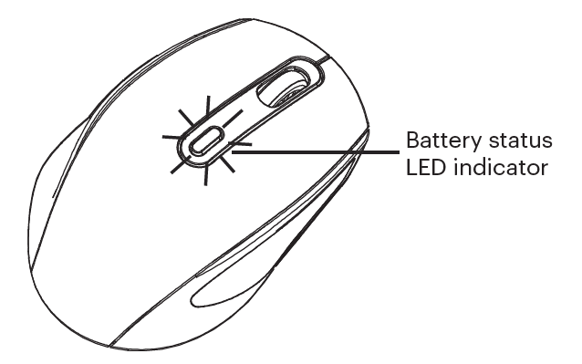 Low battery status indicator