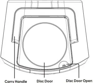 Top view of the CD boombox