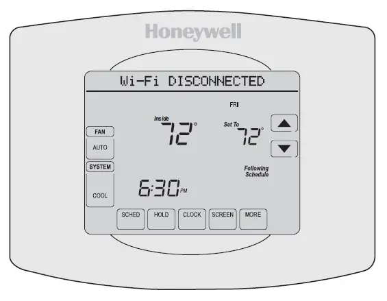 Wi-Fi disconnected message onscreen