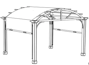 HAMPTON BAY 10×12 Longford Pergola manual Image