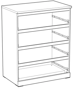 IKEA 203.546.46 MALM Chest of 4 Drawers Manual Image