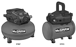 McGRAW 57572 3 Gallon Air Compressor Manual Image