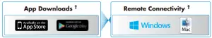 App downloads to remote connectivity diagram